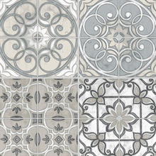 Moroccan Tile Taupe Wallpaper