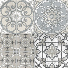 Moroccan Tile Taupe Wallpaper