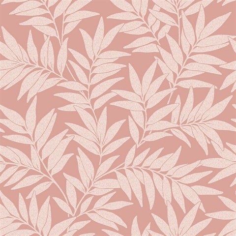 Morris Pink Leaf Wallpaper