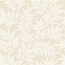 Morris Taupe Leaf Wallpaper