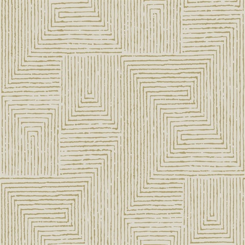 Mortenson Gold Geometric Wallpaper