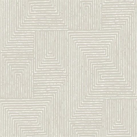 Mortenson Light Grey Geometric Wallpaper