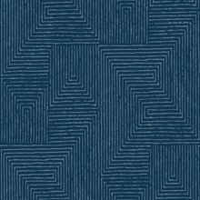 Mortenson Navy Geometric Wallpaper