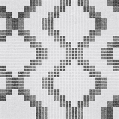 Mosaic Black Grid Wallpaper