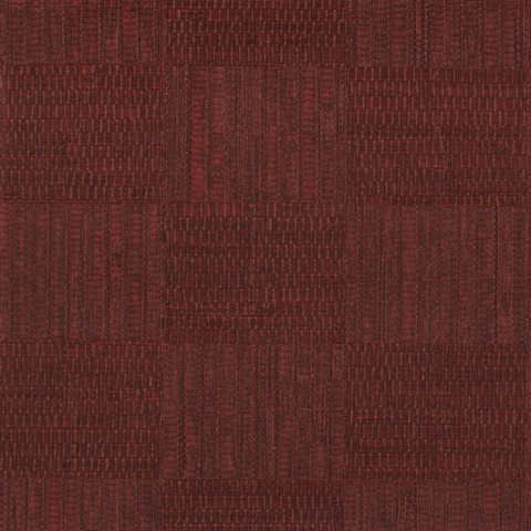 Mosaic Deep Maroon Commercial Wallpaper