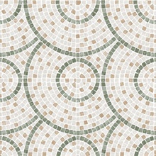 Mosaic Mirage Green and Neutrals Wallpaper