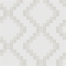 Mosaic Taupe Grid Wallpaper