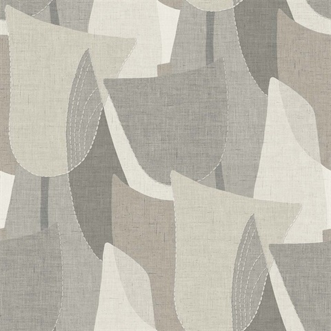 Mosley Modern Tulips Grey Wallpaper
