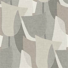 Mosley Modern Tulips Grey Wallpaper