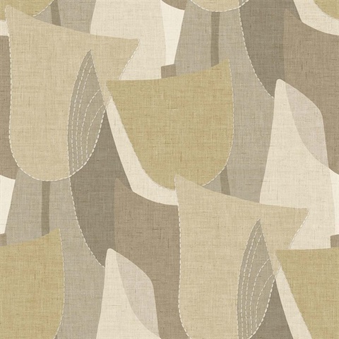 Mosley Modern Tulips Taupe Wallpaper