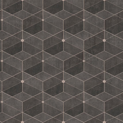 Muir Chocolate Geometric Wallpaper