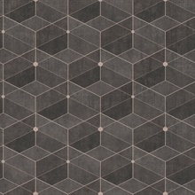 Muir Chocolate Geometric Wallpaper