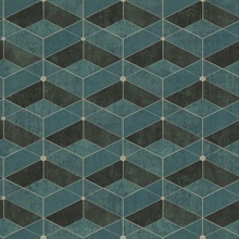 Muir Teal Geometric Wallpaper