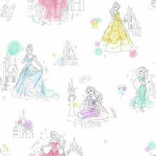 Multcolored Disney Princess Pretty Elegant Wallpaper