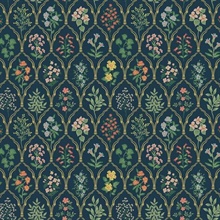 Multicolor Hawthorne Vintage Botanical Arches Rifle Paper Wallpaper