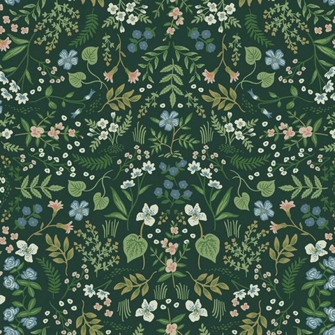 Multicolor Wildwood Floral Wildflowers and Greenery Rifle Paper Wallpa