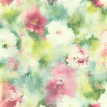 Multicolored Commercial Abstract Floral Wallpaper