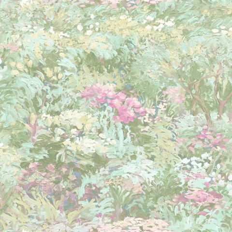 Multicolored Commercial Wildflower Wallpaper