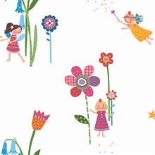 Multicolored Fairy Flowers Wallpaper