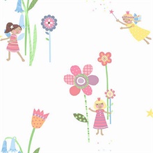 Multicolored Fairy Flowers Wallpaper