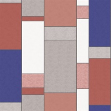 Multicolored Geometric Squares & Rectangles Pop Art Wallpaper