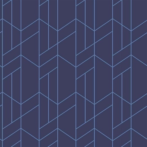 Mun Azure Geometric Wallpaper