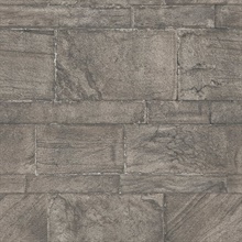 Murray Dark Grey Stone Wall Wallpaper