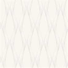 Muse Veritcal Wavy Stripe Cream Wallpaper