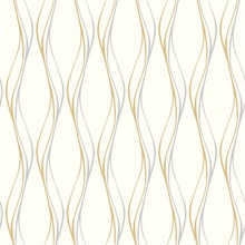 Muse Veritcal Wavy Stripe Neutral Wallpaper