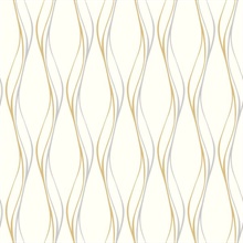 Muse Veritcal Wavy Stripe Neutral Wallpaper