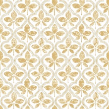 Mustard Yellow Sevilla Floral Damask Wallpaper