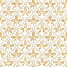 Mustard Yellow Sevilla Floral Damask Wallpaper