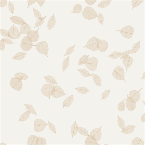 Myles Gold Leaves Wallpaper