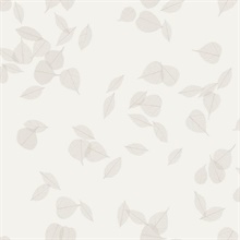 Myles White Leaves Wallpaper