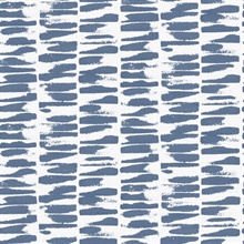 Myrtle Indigo Abstract Textured Abstract Stripe Wallpaper
