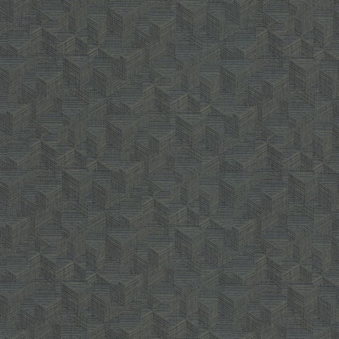 Naila Denim Geo Weave 54" Commercial Grade Wallpaper