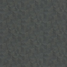 Naila Denim Geometric Weave Wallpaper