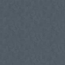 Naila Indigo Geometric Weave Wallpaper