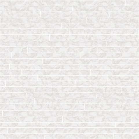 Namari Silver Distressed Tile Wallpaper