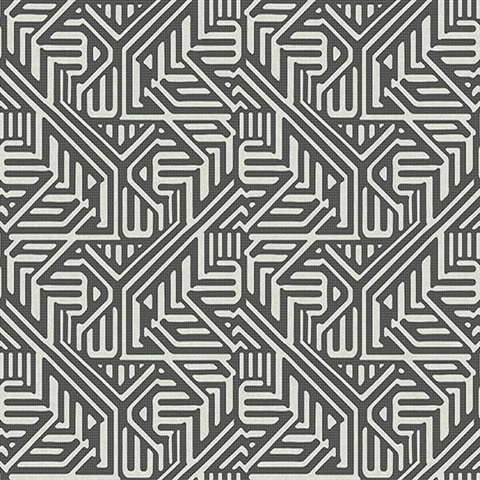 Nambiti Black & White Geometric Wallpaper
