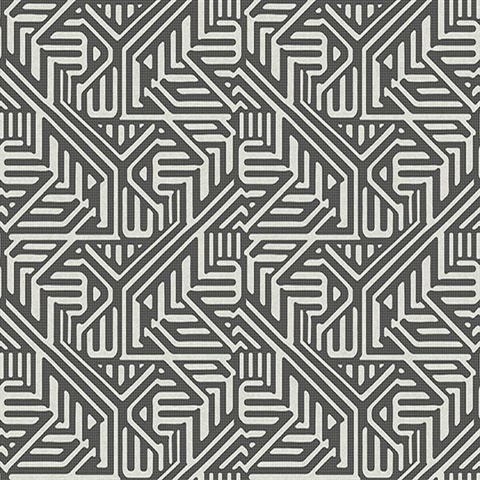 Nambiti Black & White Geometric Wallpaper