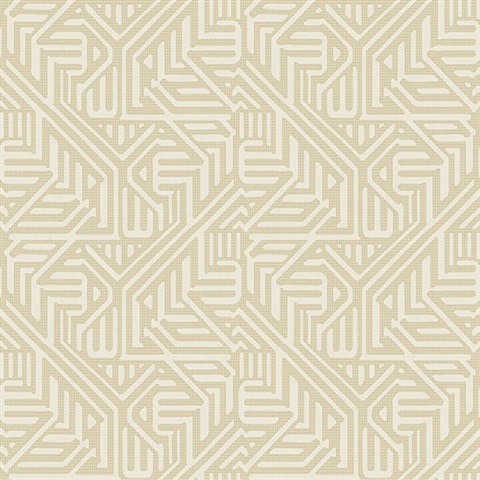 Nambiti Cream Geometric Wallpaper