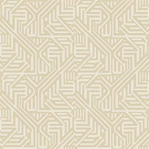 Nambiti Cream Geometric Wallpaper