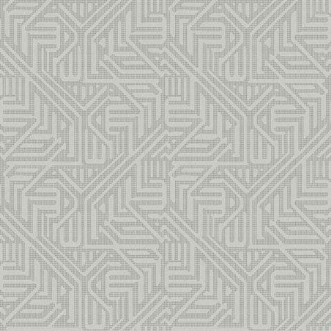 Nambiti Grey Geometric Wallpaper
