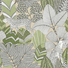 Namiri Green Leaf Wallpaper