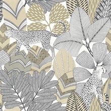 Namiri Neutral Leaf Wallpaper
