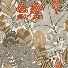 Namiri Ochre Leaf Wallpaper