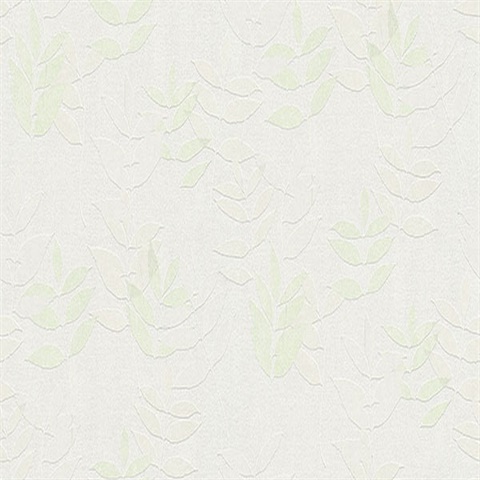 Napali Light Green Slightly Textured Leaf Wallpaper