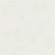 Napali Light Green Slightly Textured Leaf Wallpaper