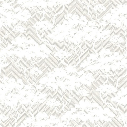 Nara Stringcloth Botanical Fog Wallpaper